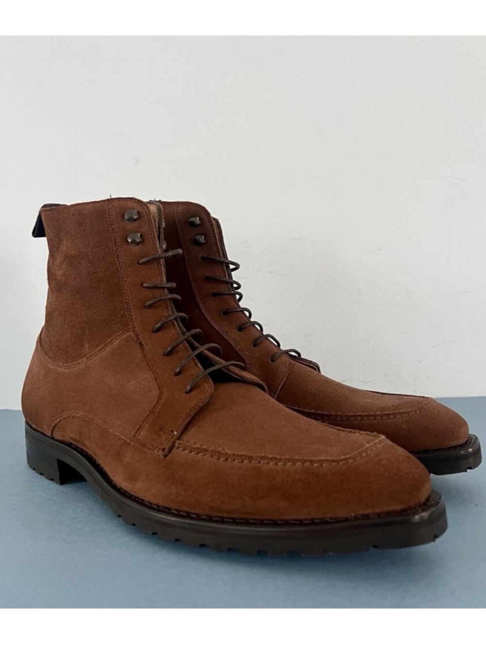 Olimpiadi St.‎ Moritz Impronta Italian Brown Suede Lace Up Mens Boots